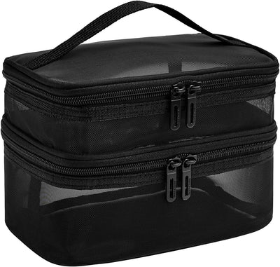 Bolsa maquillaje malla organizador viaje transparente