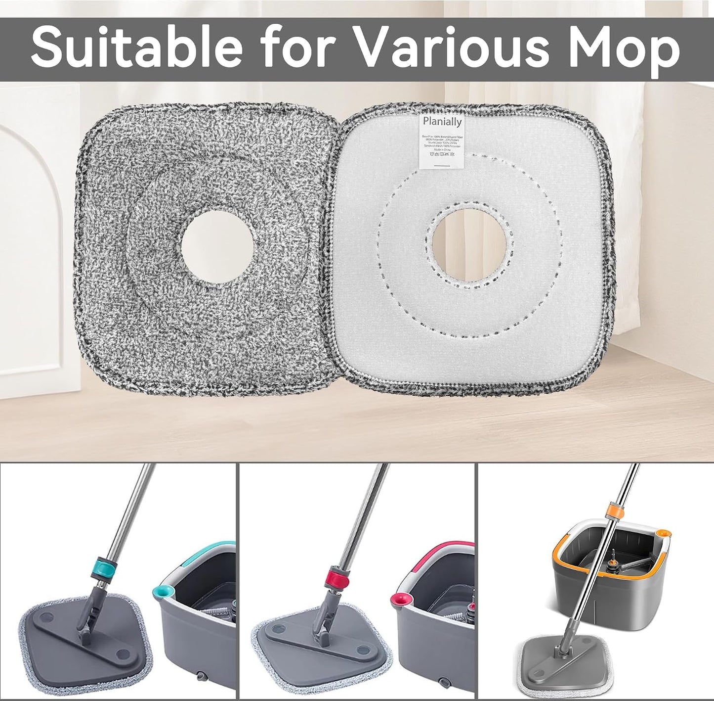 4 Pzas Almohadillas Microfibra Reutilizables Absorbentes