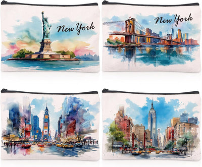 Bolsa maquillaje NYC souvenir para viajeras mujeres