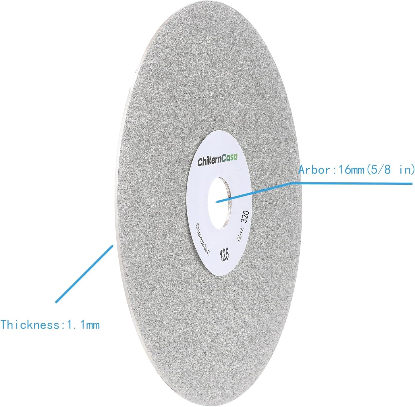 Disco regazo diamante 5pulg x 5/8pulg grano 320