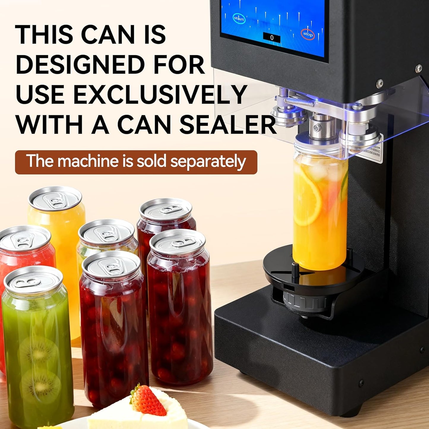 100 Botellas Plástico Jugo Tapas Latas Vacías 16.9oz