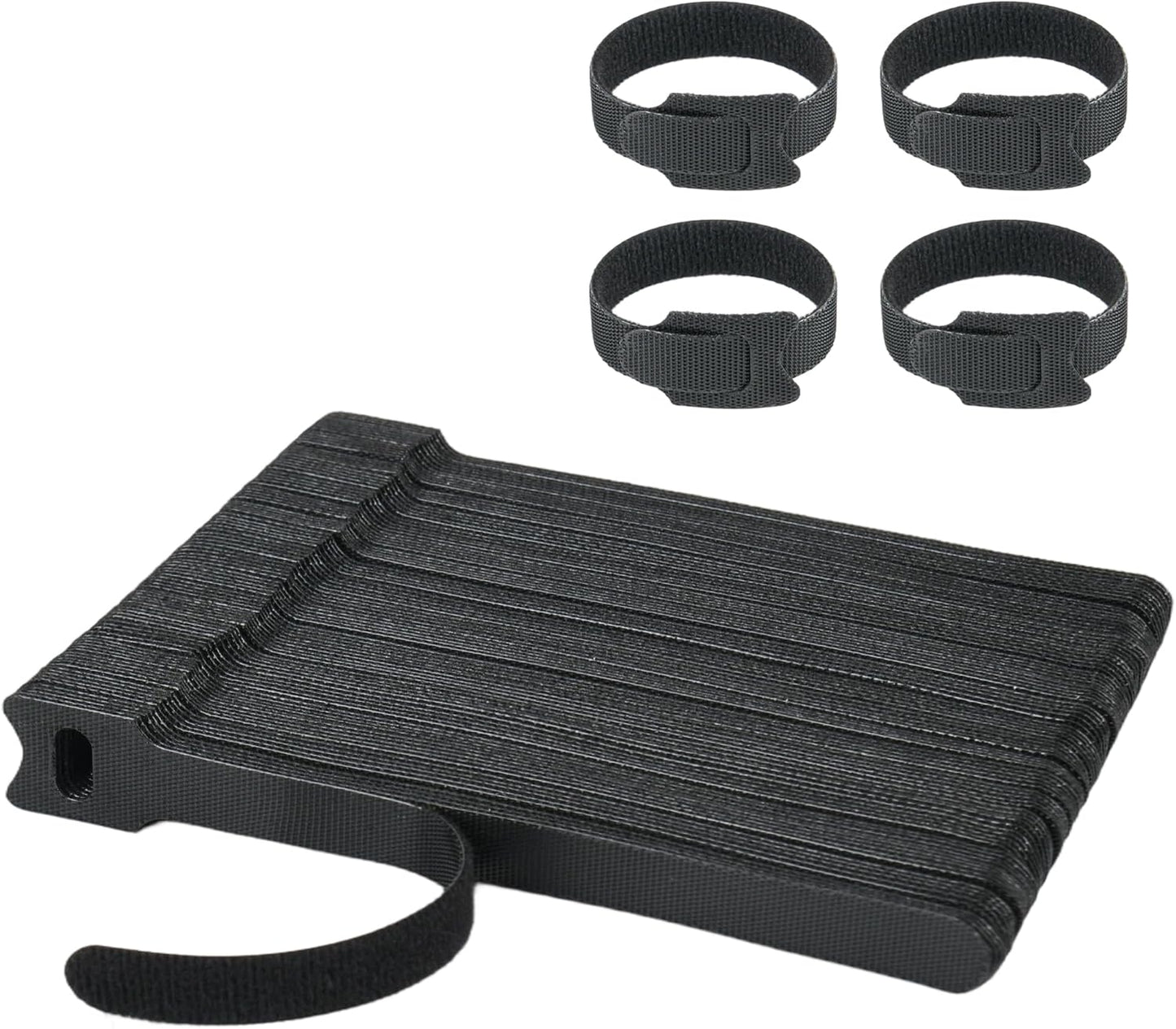 100 Bridas Reutilizables Negro 6pulg Organizador Cables