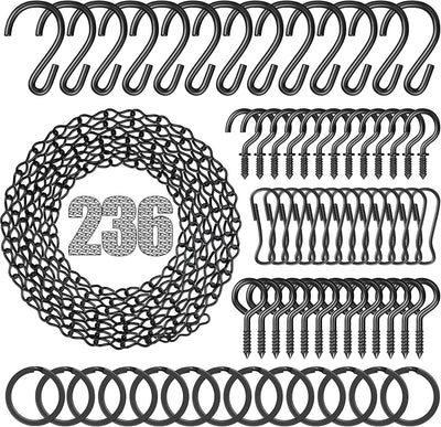 Cadena decorativa metal negro 236pulg para fotos y campanillas