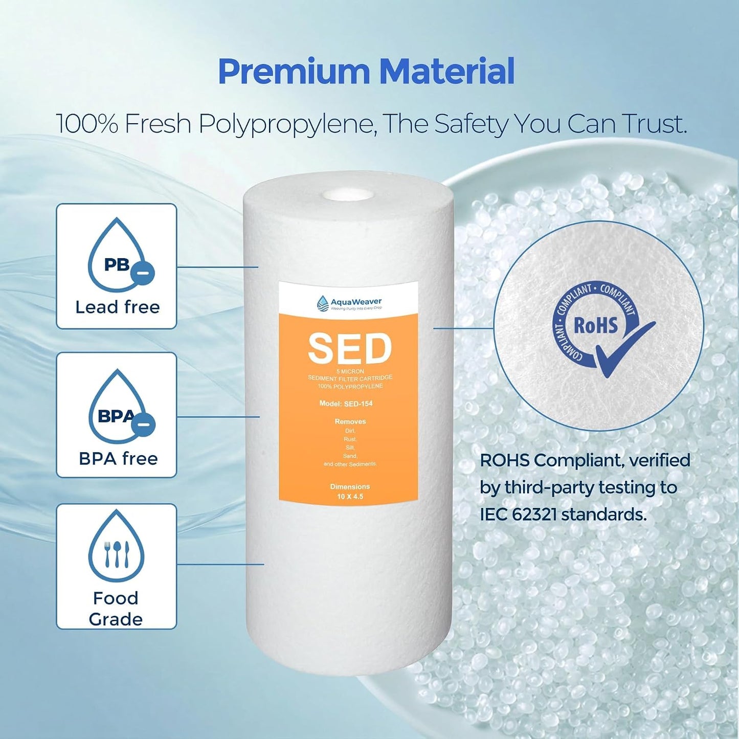Cartucho filtro agua sedimentos 5mic para Culligan WH-HD200-C