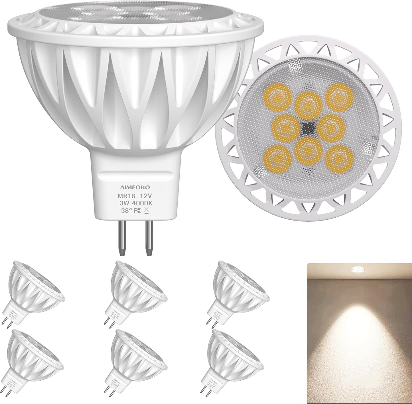 Bombilla LED MR16 3W 4000K Nueva