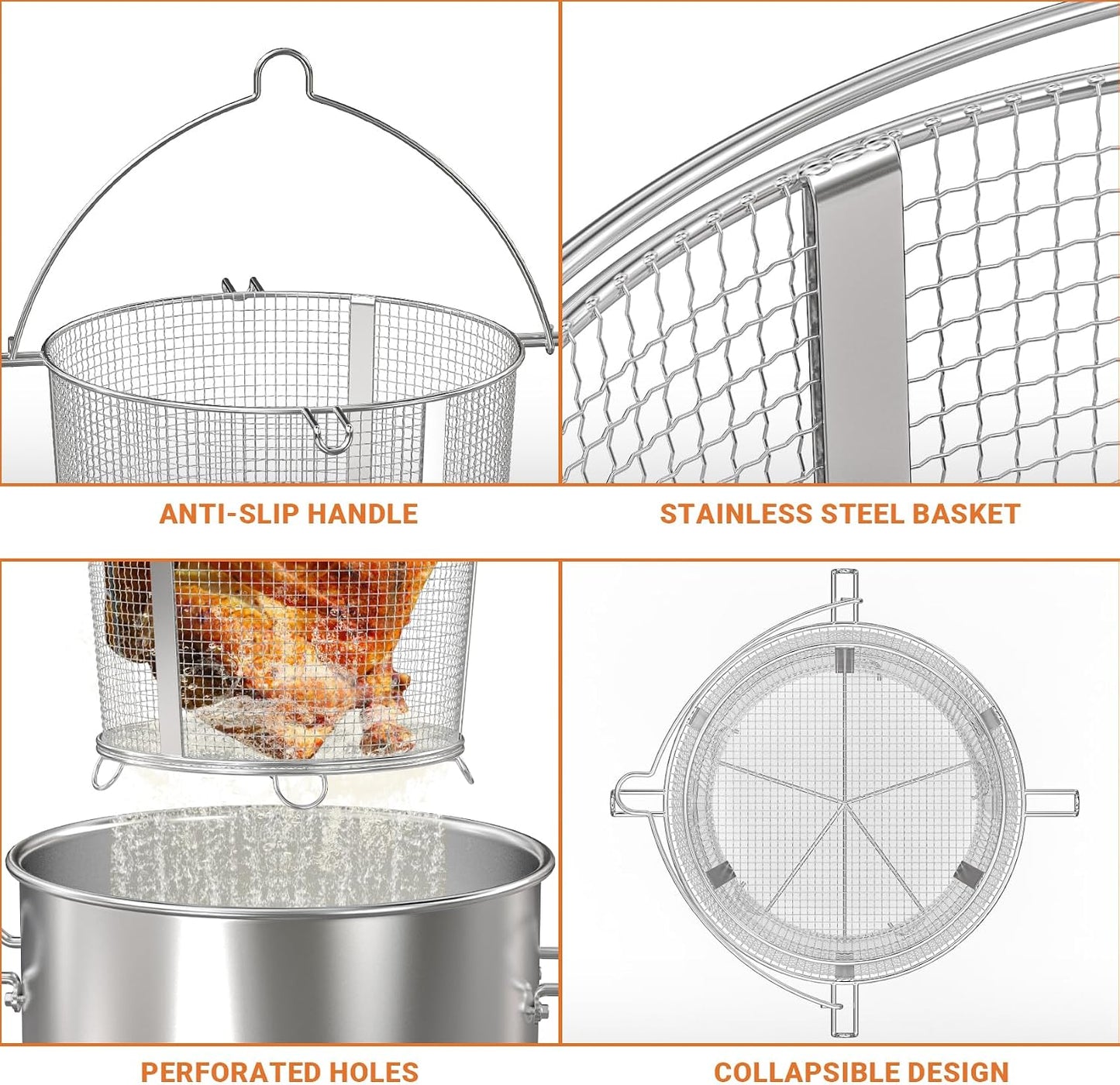 Cesta plegable freidora pavo Char-Broil sin aceite