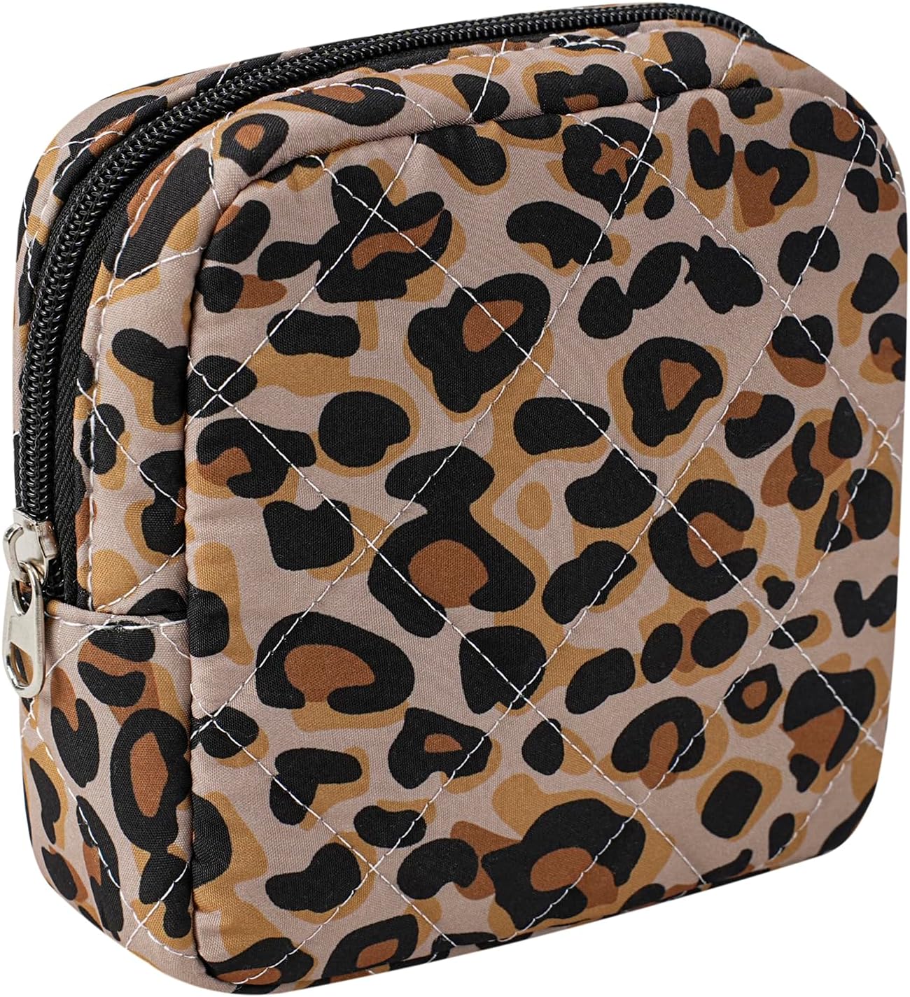 Bolsa cosméticos acolchada con compartimentos cremallera