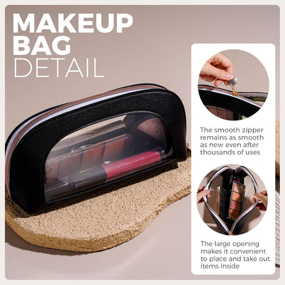 Set 3 bolsas maquillaje viaje impermeable con cremalleras