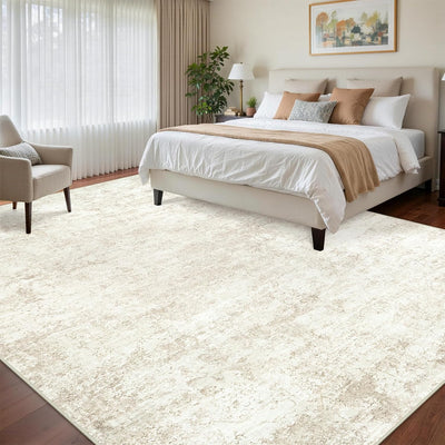 Alfombra 8x10 pulg para sala bebé vintage sin pelusas beige