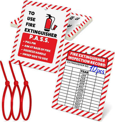 Etiquetas rojas plástico 2.25x3pulg con cremallera para extintores