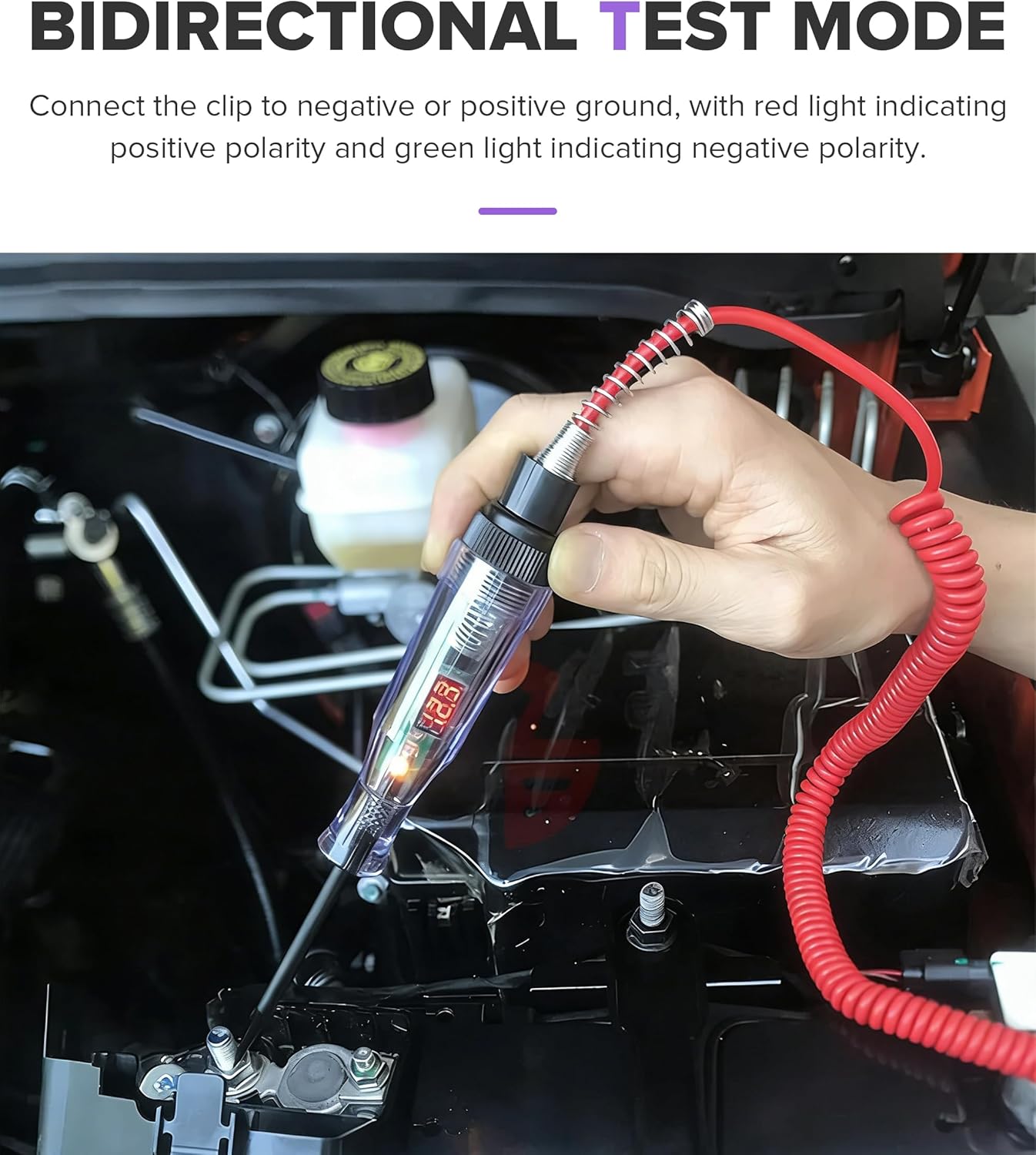 Tester circuitos automotrices 6-24V con voltímetro