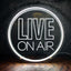 Letrero neón Live On Air USB regulable para pared