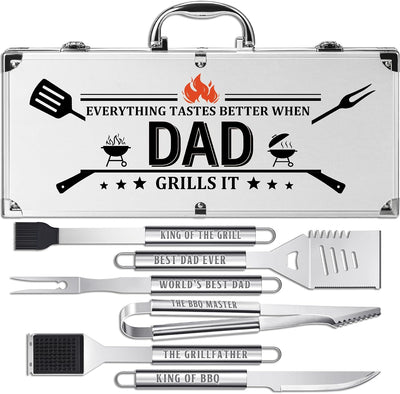Kit accesorios parrilla acero inox antideslizante para hombre