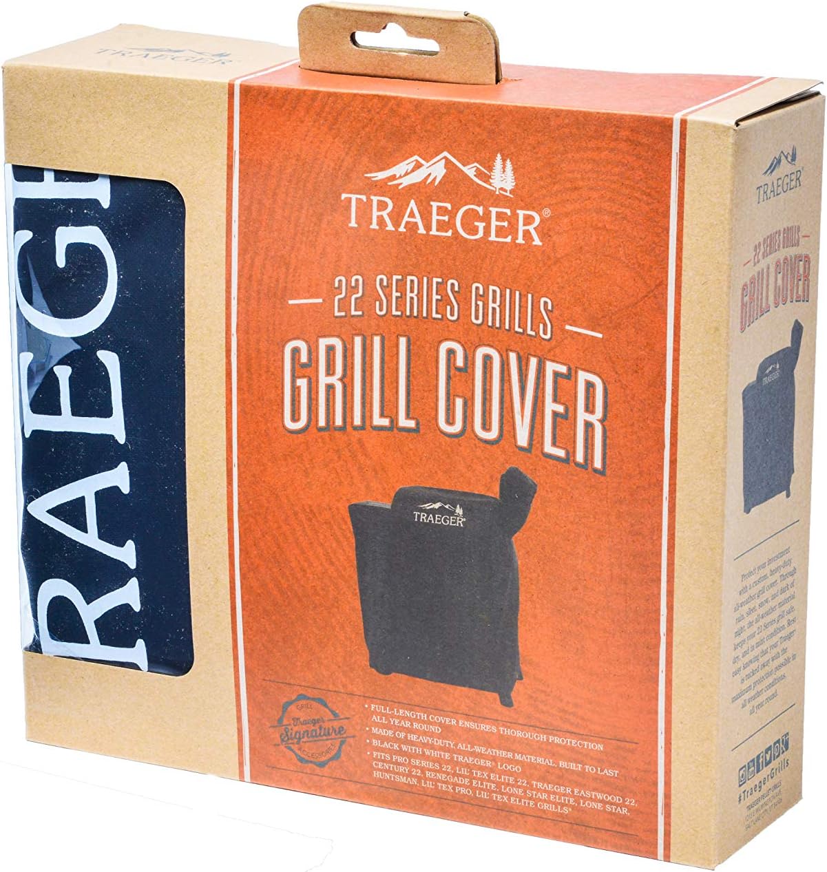 Funda completa para parrilla Traeger Pro 575/22 Negro