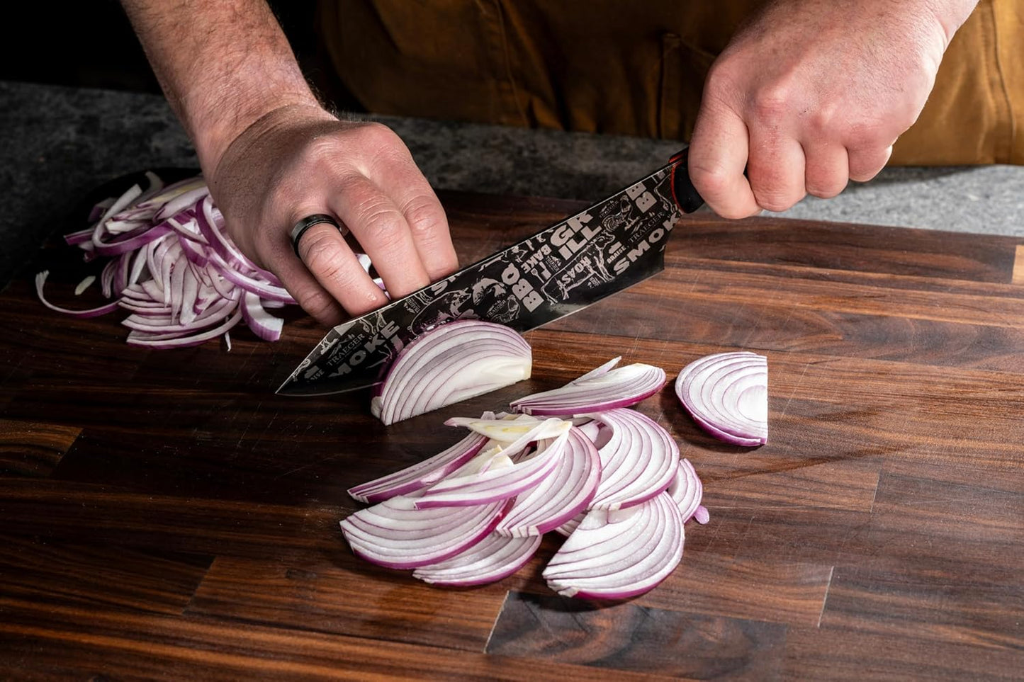 Cuchillo chef Traeger hoja hueca para carne y verduras