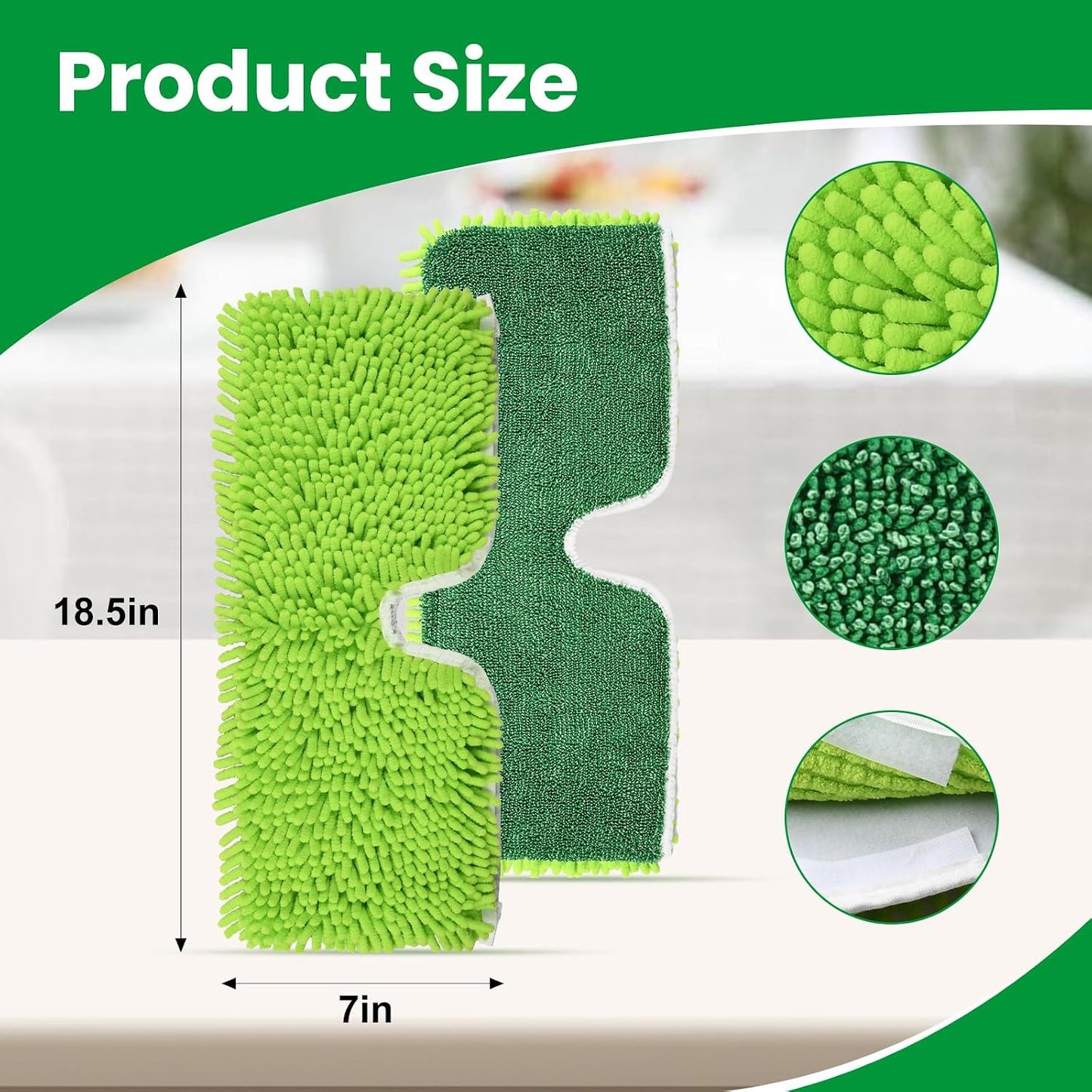 2 Pzas Cabezales Microfibra 2 Lados para Mopa Libman 18pulg
