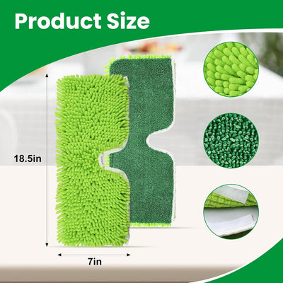 2 Pzas Cabezales Microfibra 2 Lados para Mopa Libman 18pulg