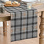 Camino mesa retro cuadros gris marrón 13x60pulg