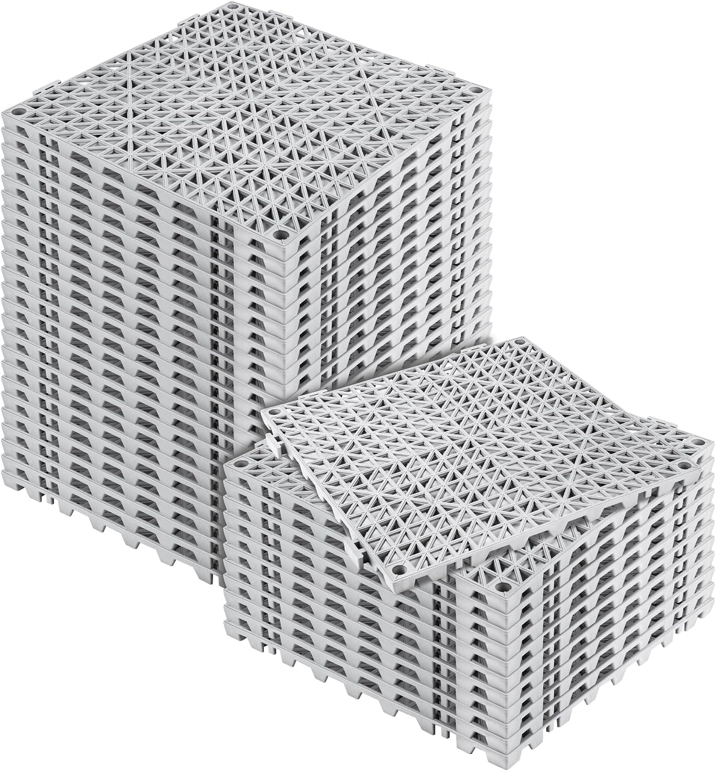 36 Cojines Goma 11.8x11.8pulg Antiderrap Cubierta Gris
