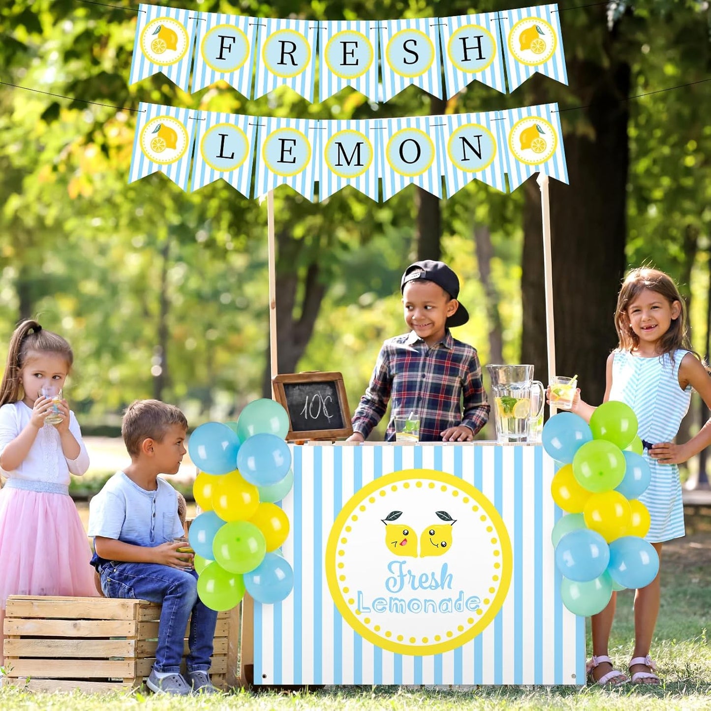 Kit decoración soporte limonada 43 piezas 45 x 31 pulgadas