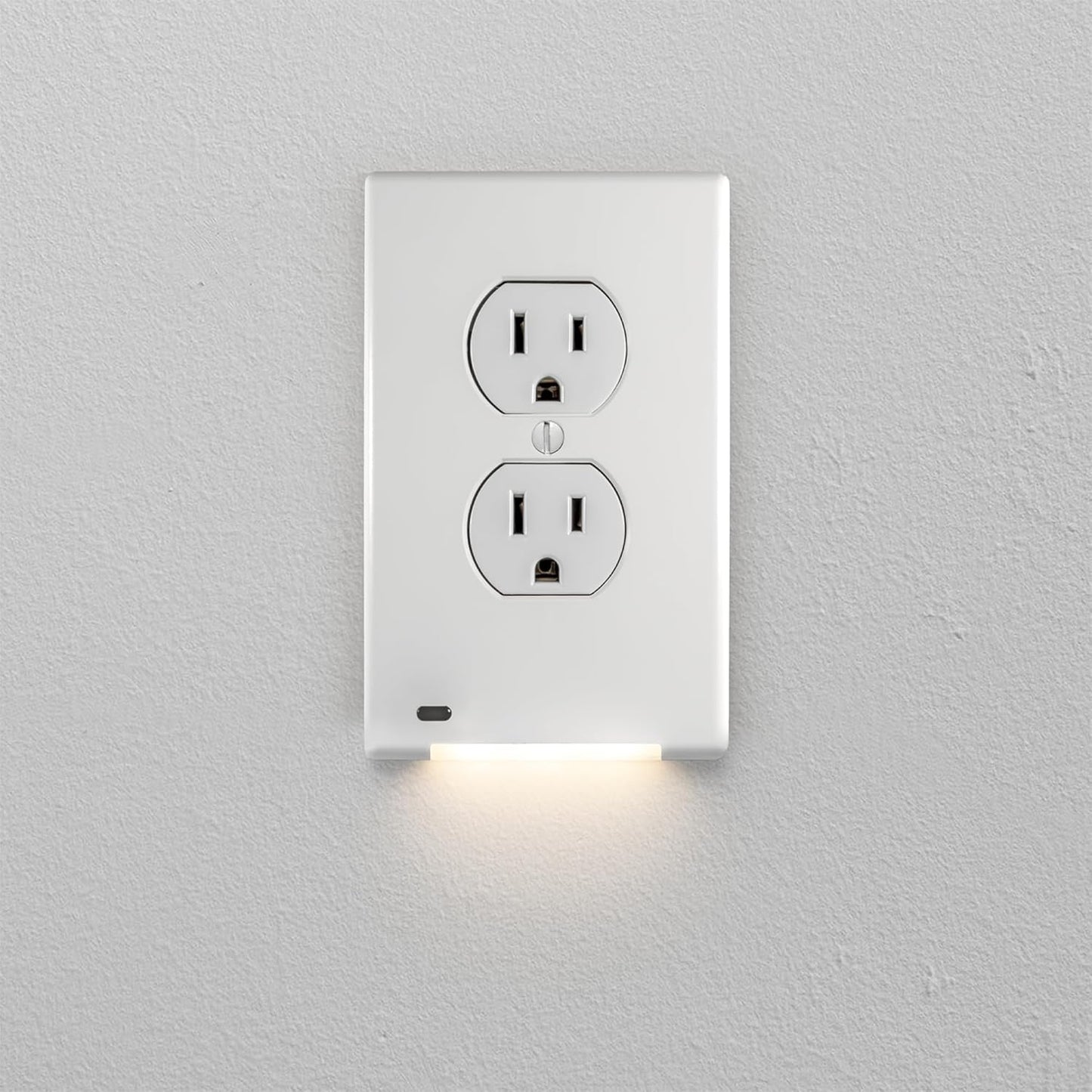 Placa pared con luz nocturna duplex estándar blanco