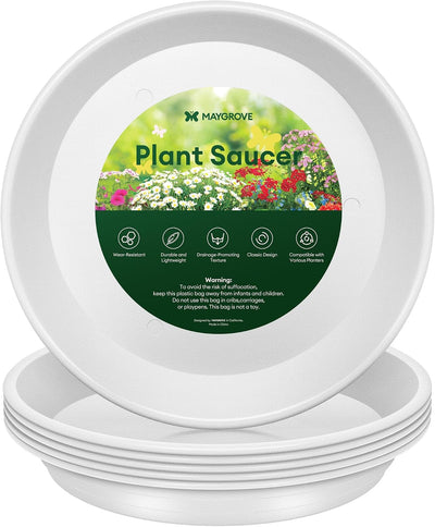 6 Pzas Bandejas Plástico 8-12pulg para Plantas Interiores