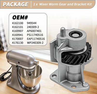 Kit engranaje soporte repuesto para mezclador Kitchen Aid