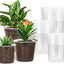 Set 30 Macetas Plástico Transparente 5/6/7pulg Con Agujeros Drenaje