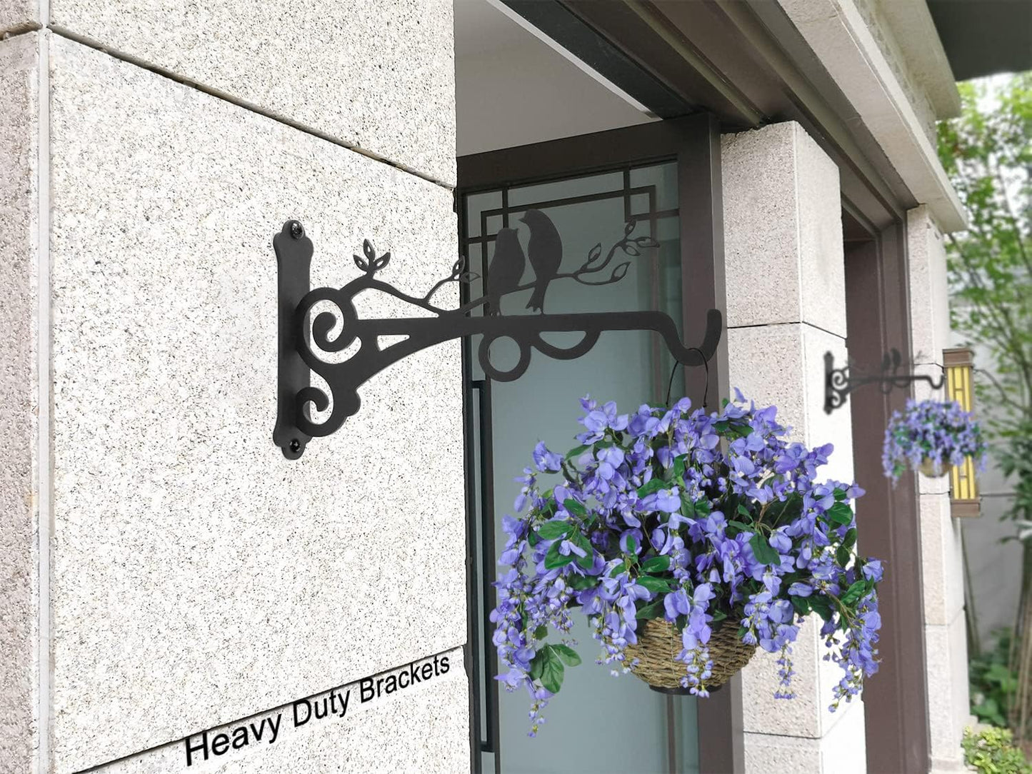 Cesta colgante plantas acero sólido para interior y exterior