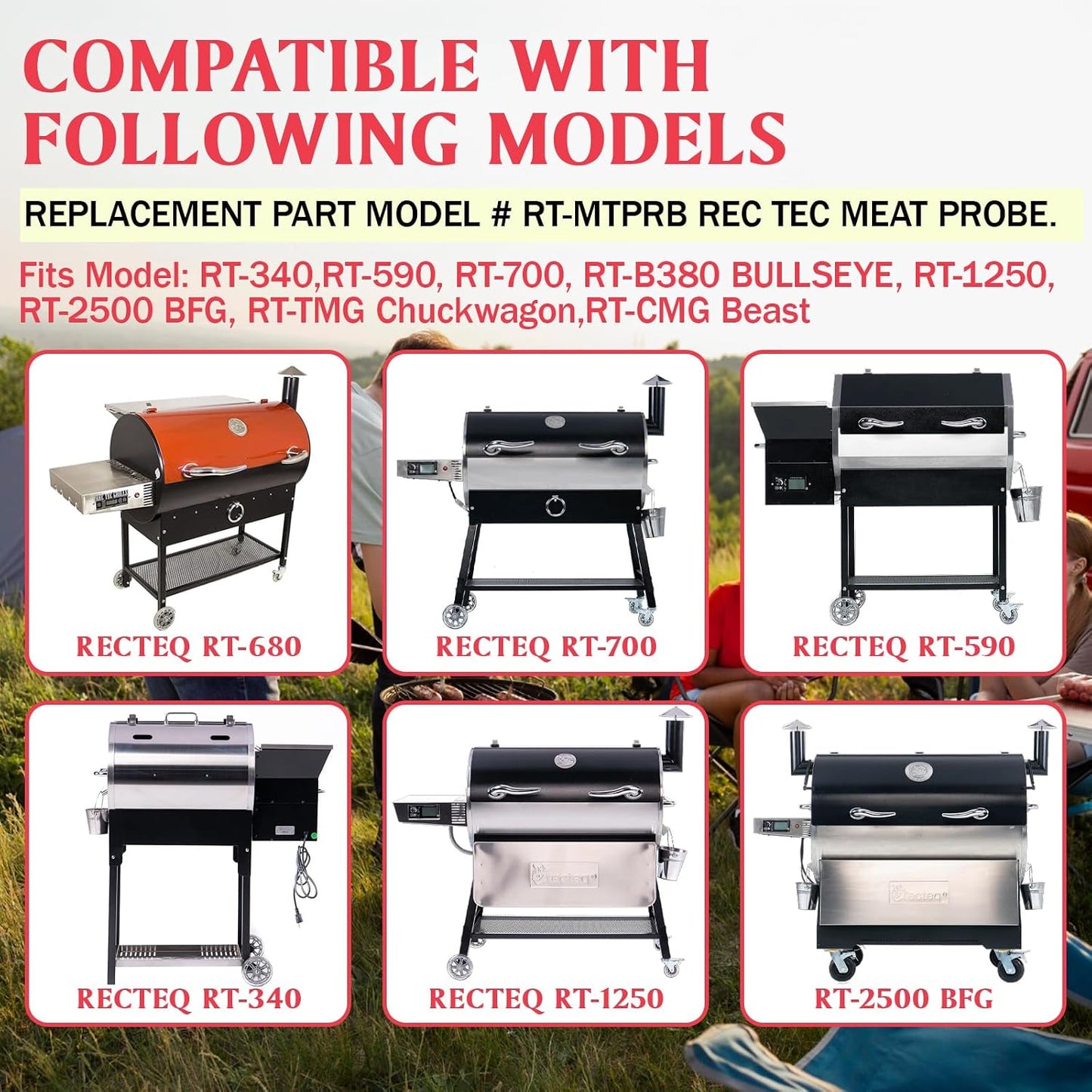 Sonda temperatura repuesto parrilla pellets Rec Tec RT-700 RT-340