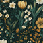 Papel tapiz vintage dorado autoadhesivo impermeable tulipán