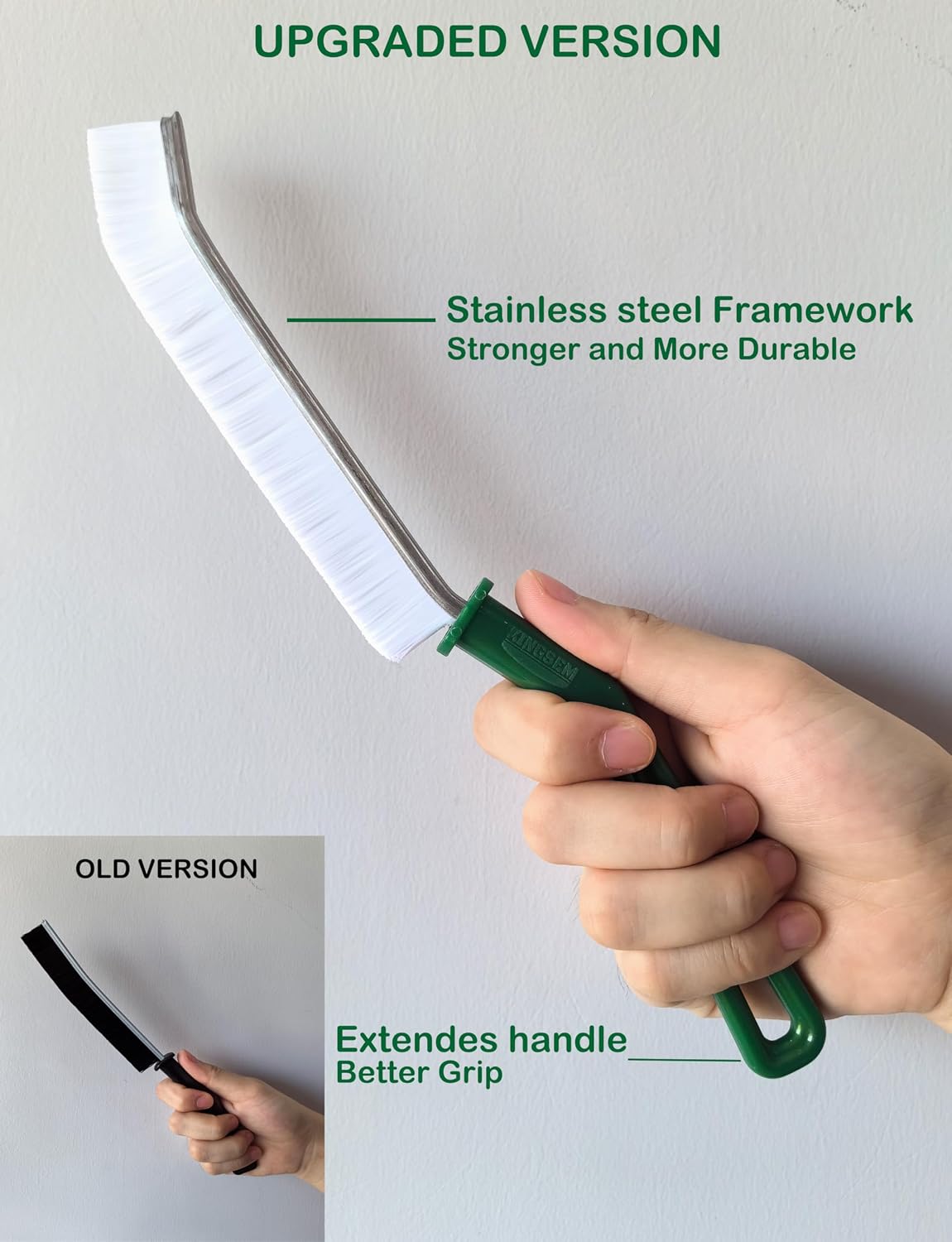 Cepillo hendiduras cerdas duras para cocina ventanas azulejos 3uds