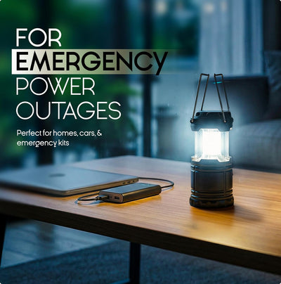 Linterna LED plegable para campamento y emergencias