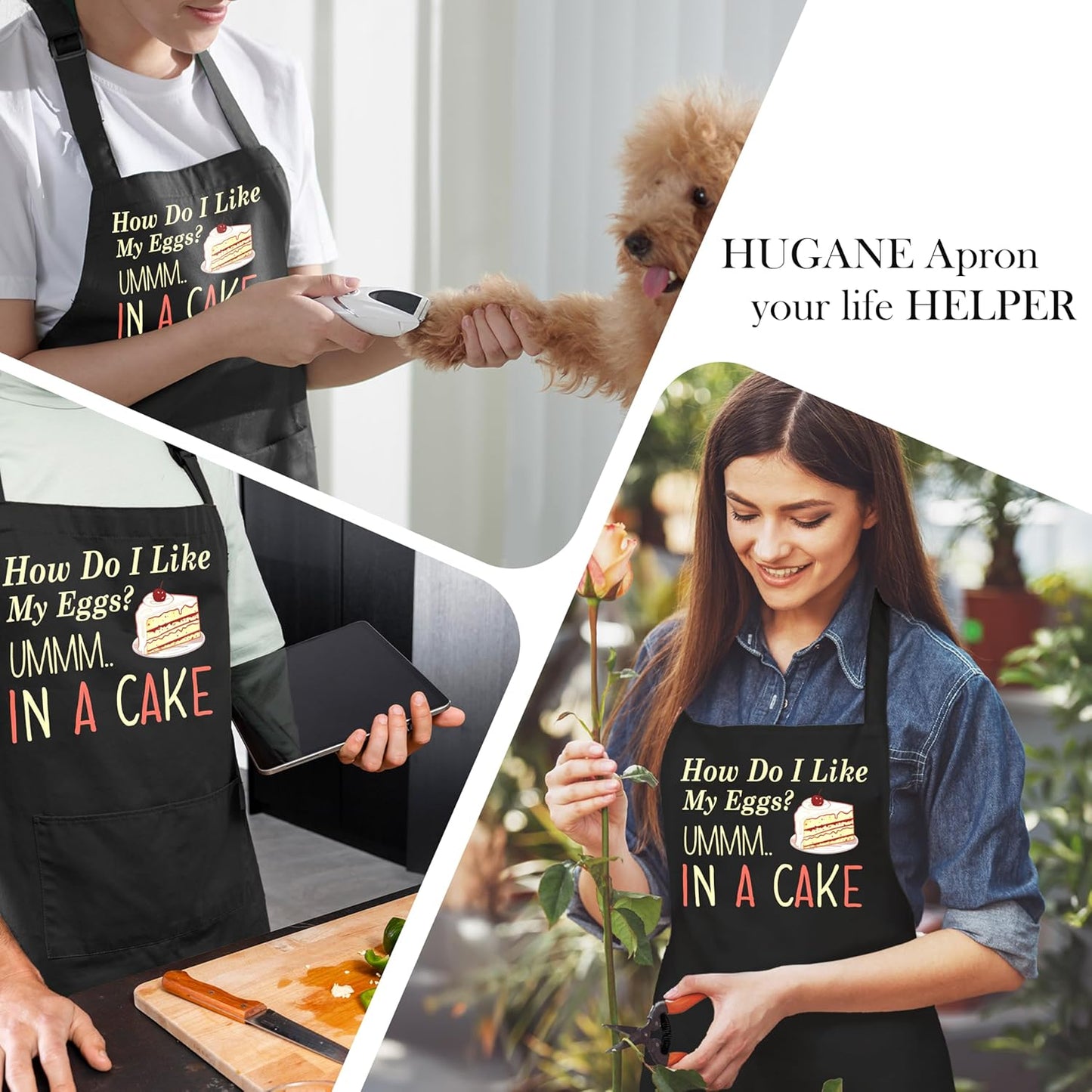 Delantal para hornear pasteles con bolsillos regalo panaderia mujer