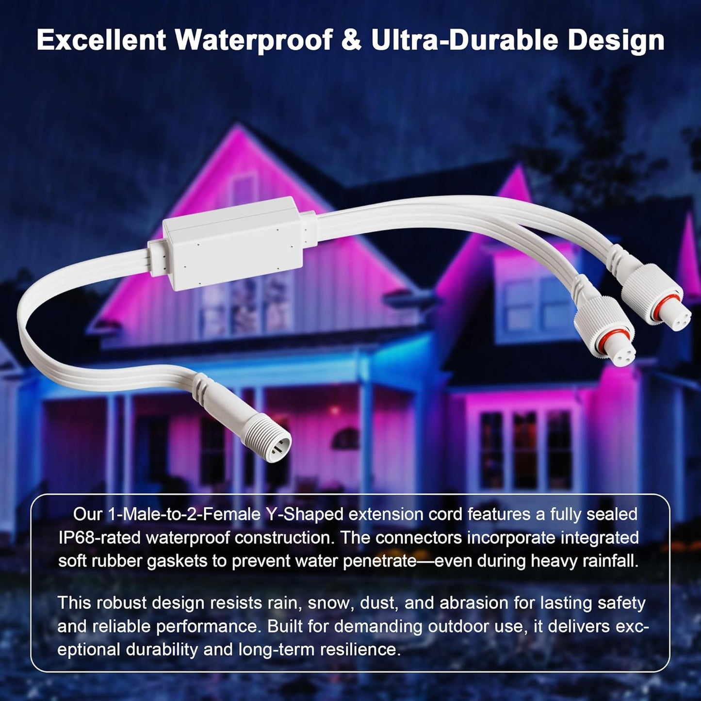 Tira luces permanente exterior cable Y comp H705A/B/C