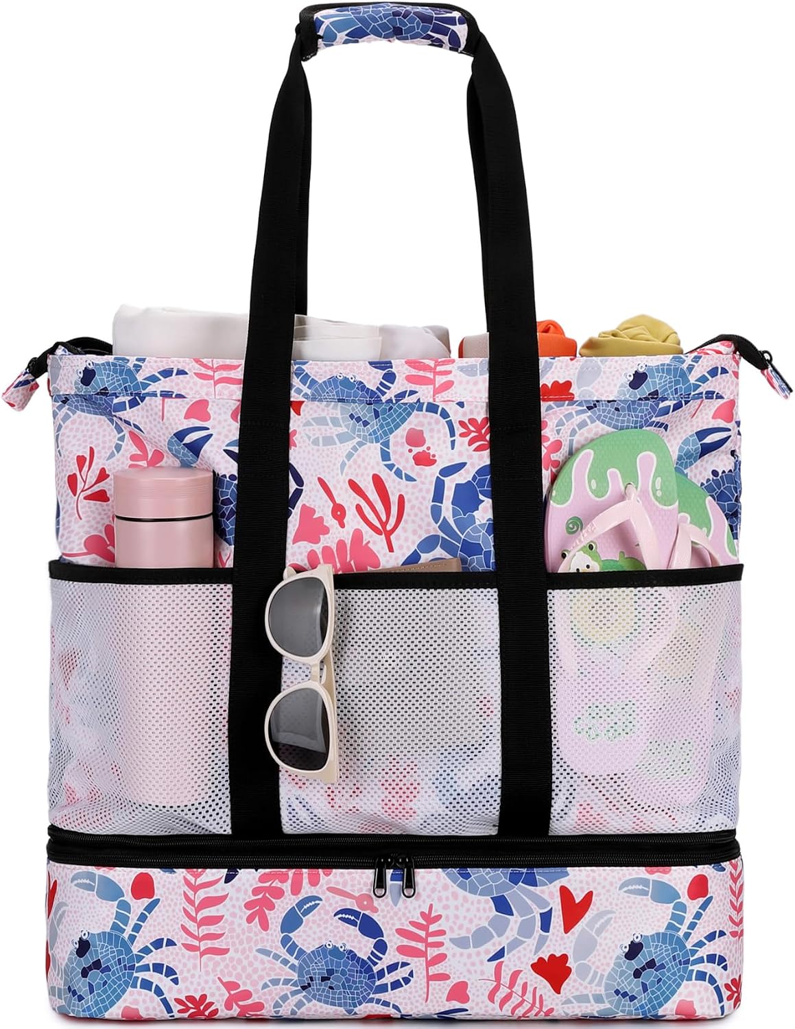 Bolsa playa mujer impermeable con cremallera viajes piscina