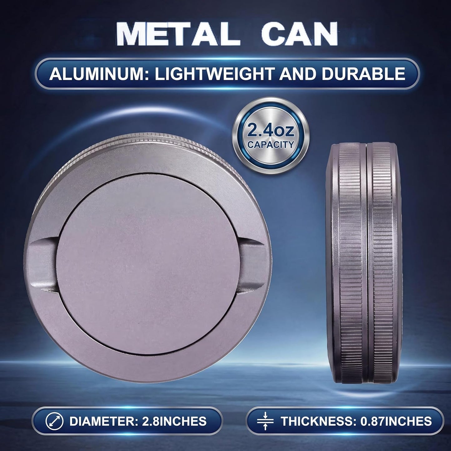 Bolsa de metal para latas Hicarer, recipiente resistente de aluminio