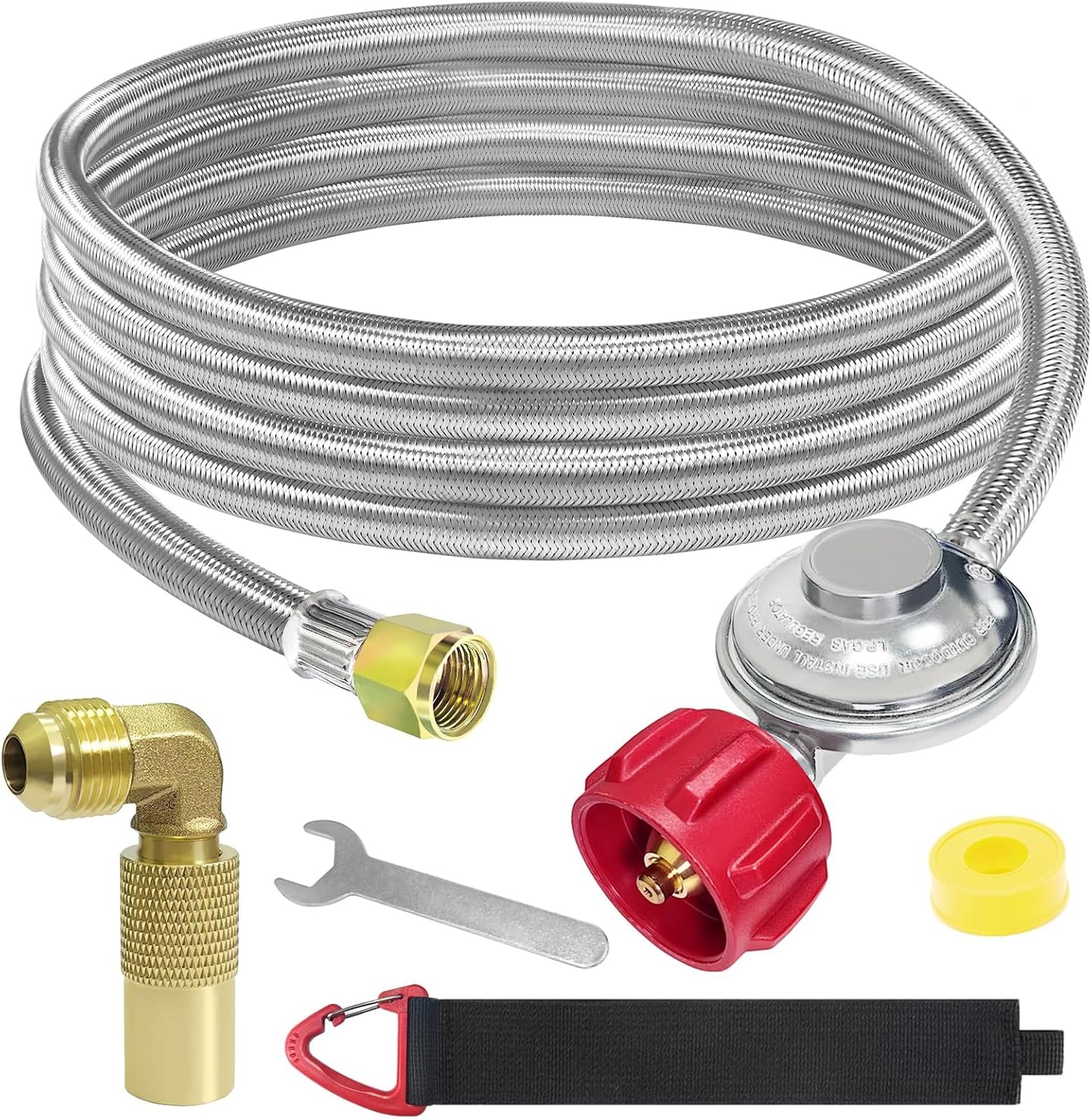 Regulador propano manguera 12ft para tanque 20lb parrilla
