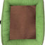 Cama perro con base foam 36x27 pulg verde resistente