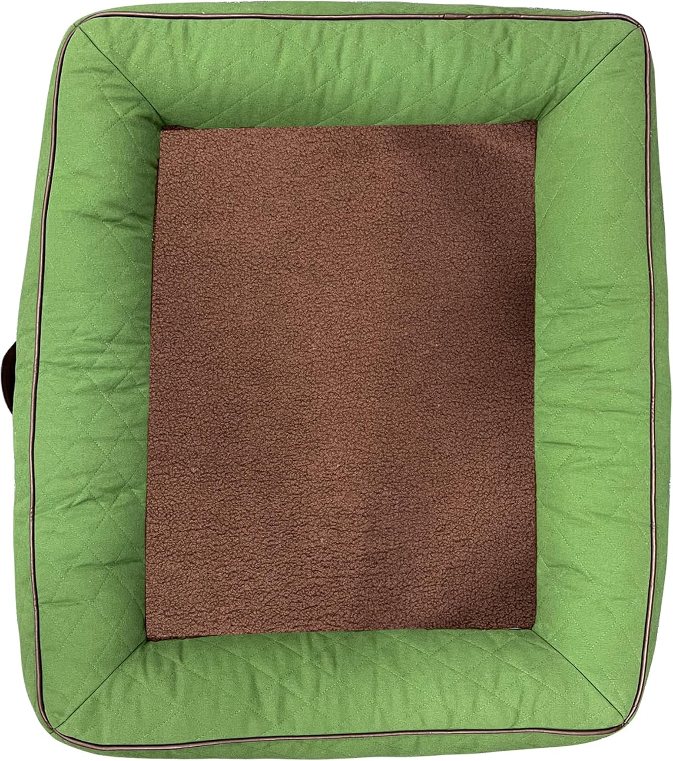Cama perro con base foam 36x27 pulg verde resistente