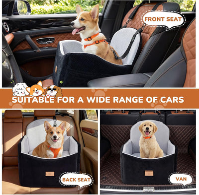 Asiento elevador perros hasta 40lb con capa impermeable y cinturón