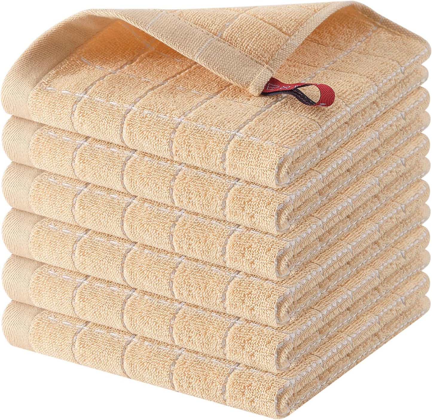 Paños de cocina de algodón 100% ultra suaves albaricoque paquete de 6