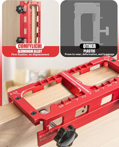 Plantilla bisagra puerta aluminio ajustable 2-5pulg