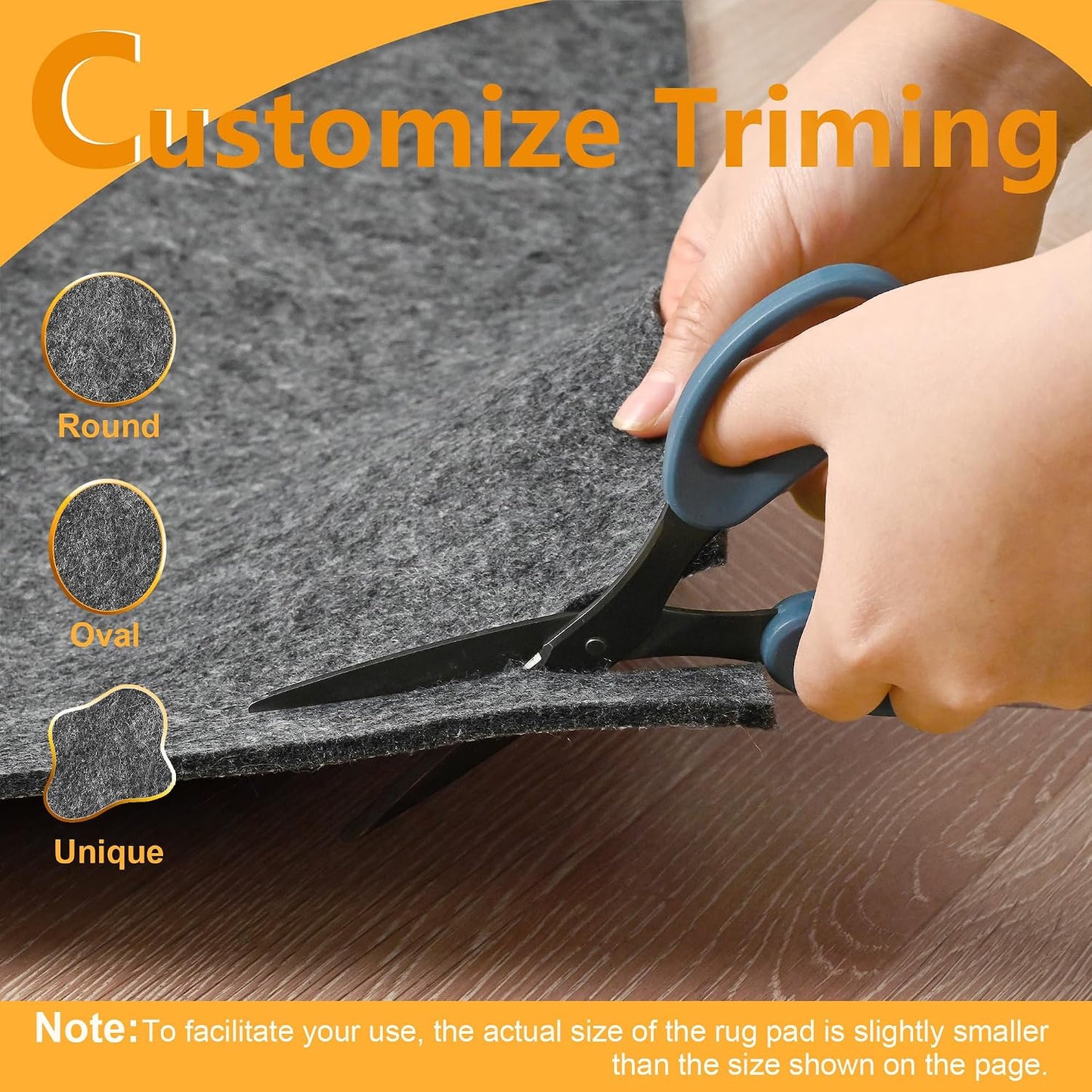 Almohadilla antideslizante 5x7pulg para suelos madera dura