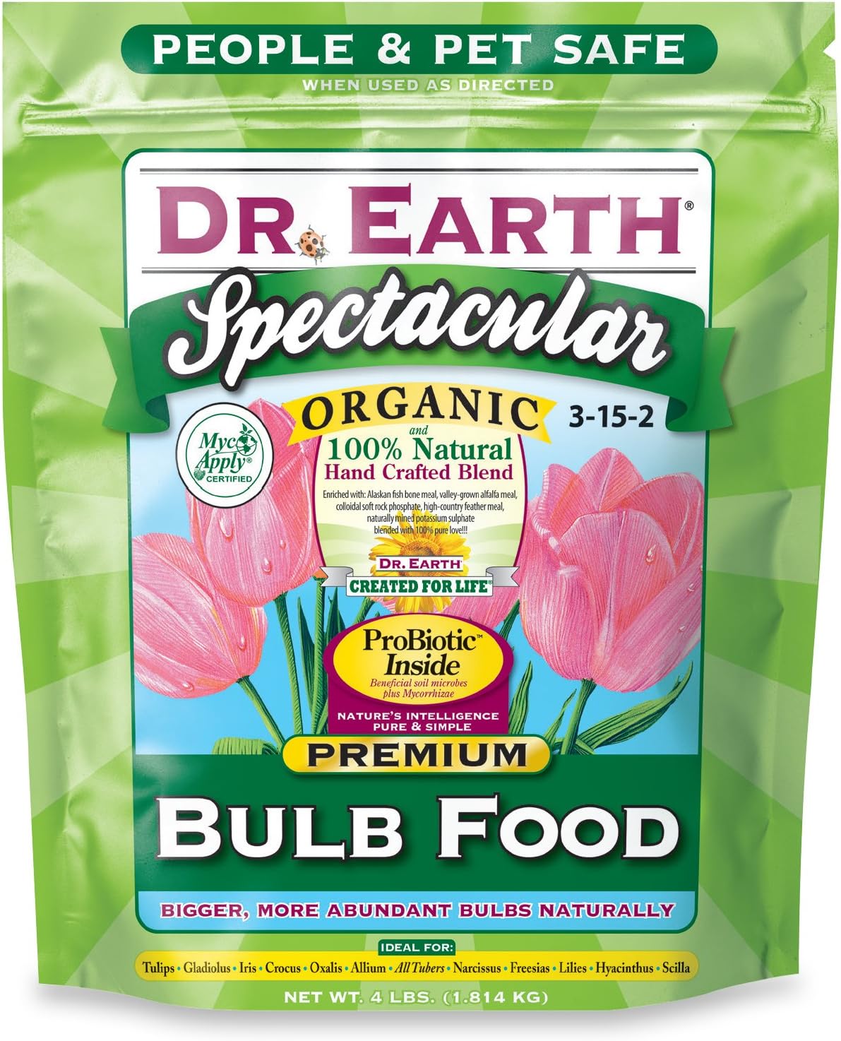 Fertilizante orgánico 4lb en bolsa polietileno multicolor