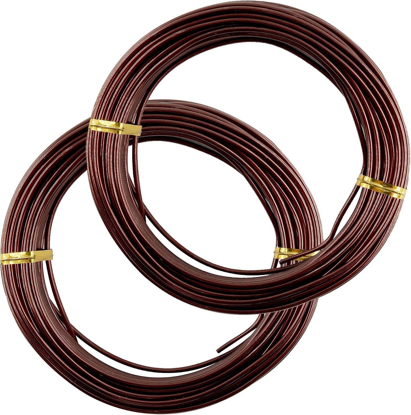 2 Rollos Alambre Bonsái 0.079pulg Color Marrón