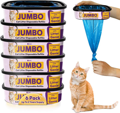 Bolsas arena gato 6 pzas comp Litter Genie 7 capas