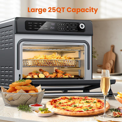 Horno de convección 12en1 25qt con freidora aire y tostador