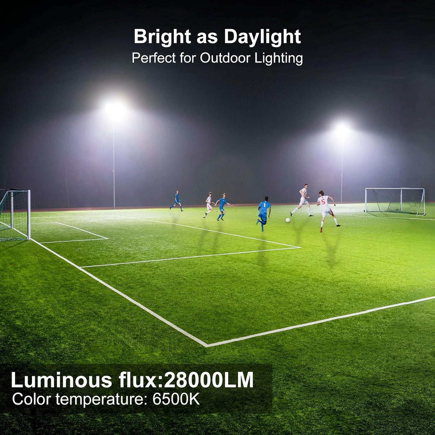 2 Luces LED Estadio 100W 28000lm IP67 Jardín
