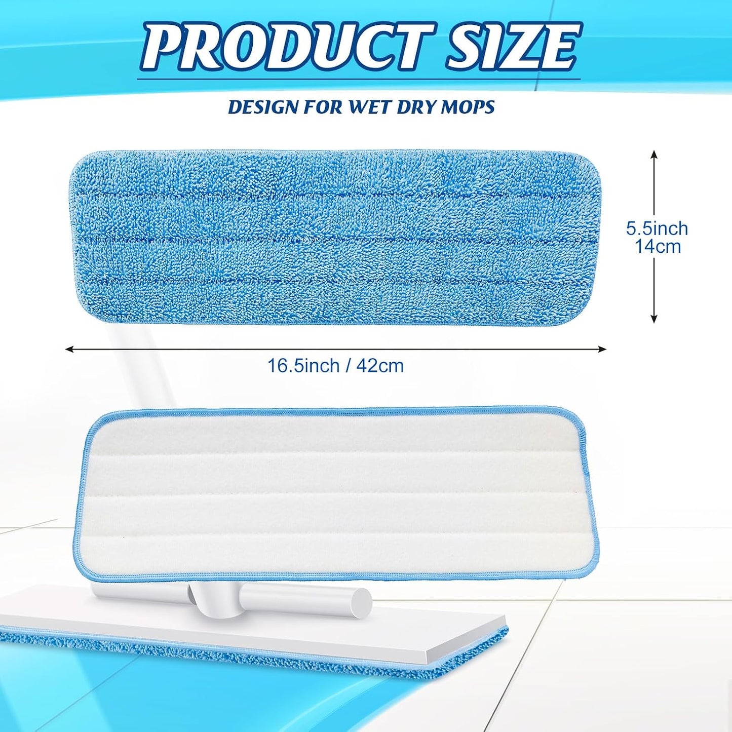 40 Almohadillas Microfibra Repuesto para Mopa Hogar Multicolor